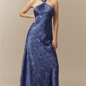 BHLDN Navy Floral Maxi Dress